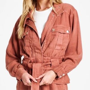 DEAR JOHN Women's Terracotta Utility Jacket NWT